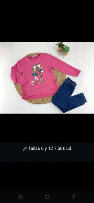Conjunto niña Tallas 5 y 11