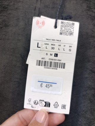 Vestido Zara largo combinado Talla L