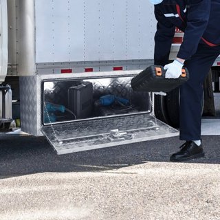 Caja de Camión Inferior, Caja de Almacenamiento para Pickup de 36"×24"×24", Caja de Herramientas de Aluminio de Placa de Diamante de Alta Resistencia con Cerradura y Llaves, Caja de Almacenamiento...