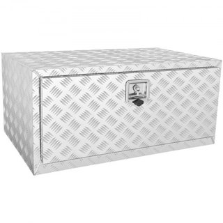 Caja de Camión Inferior, Caja de Almacenamiento para Pickup de 36"×24"×24", Caja de Herramientas de Aluminio de Placa de Diamante de Alta Resistencia con Cerradura y Llaves, Caja de Almacenamiento...