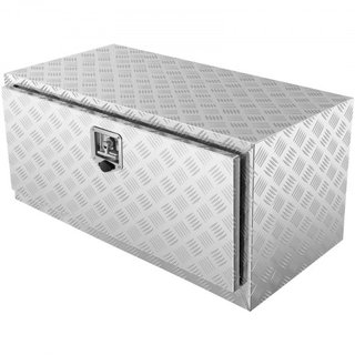 Caja de Camión Inferior, Caja de Almacenamiento para Pickup de 36"×24"×24", Caja de Herramientas de Aluminio de Placa de Diamante de Alta Resistencia con Cerradura y Llaves, Caja de Almacenamiento...