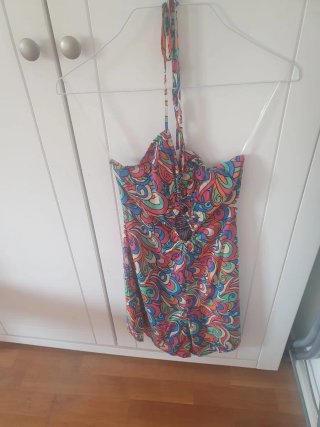 Vestido Verano Flores Rosa Talla S