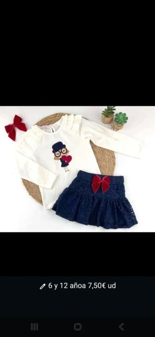 Conjunto niña 6 y 12 años