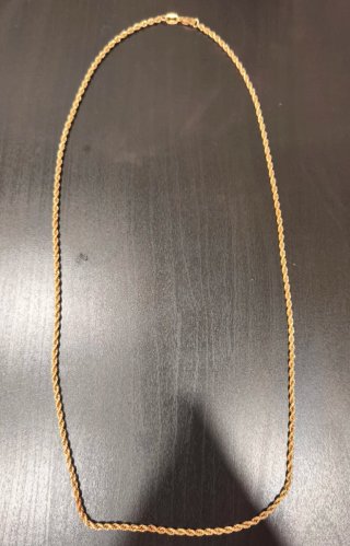 Oferta! Cadena de oro 18K estilo cordon