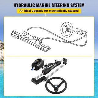 Kit de dirección hidráulica 300HP, Kit de dirección hidráulica para barco, bomba de dirección hidráulica, Kit de dirección hidráulica para barco sin manguera de dirección hidráulica para sistema d...