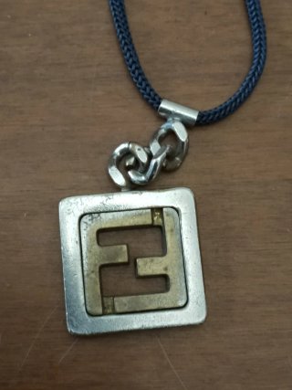 Collana Fendi Nylon Anni '80 Logo FF