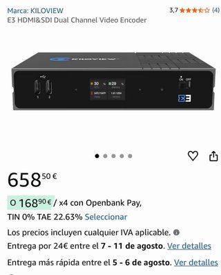 Codificador 4K/FHD Kiloview E3