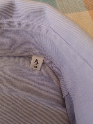Camisa Armani Azul Rayas Finas