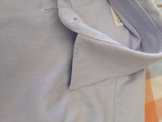 Camisa Armani Azul Rayas Finas