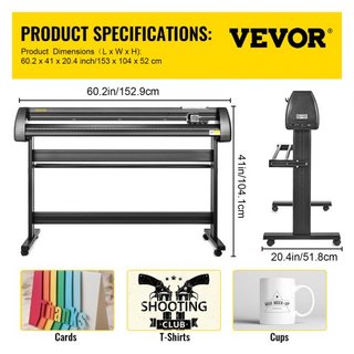 Máquina de Corte de Vinilo Plotter 53” Software Signmaster Máquina de Fabricación de Señales Cortadora Plotter de Vinilo con Soporte (53” 1350mm)