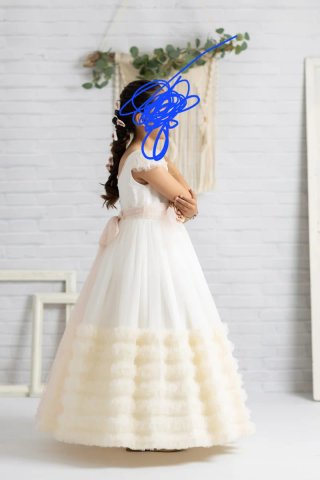 Vestido de Comunión Blanco y Rosa talla 10
