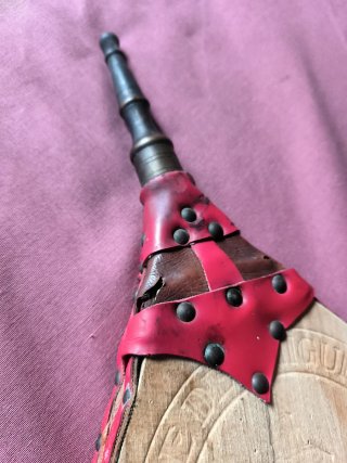 Fuelle soplador de fuego para chimenea antiguo