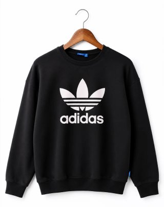 Adidas Originals Sudadera Negra Trefoil Blanca