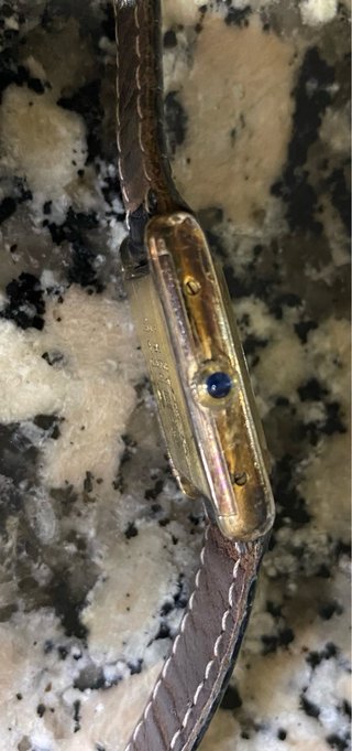 Reloj Cartier Must de Tank Vermeil 80s