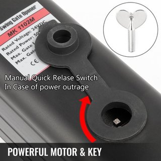 Apertura Automática de Puertas de Oscilación Doble Operador de Puerta de Garaje 457mm