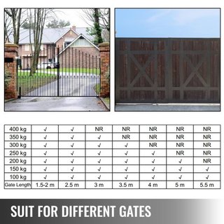 Apertura Automática de Puertas de Oscilación Doble Operador de Puerta de Garaje 457mm