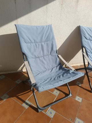Tumbonas Plegables Exterior Azul/Gris
