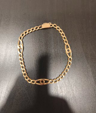 Pulsera de Oro 18K Figaro