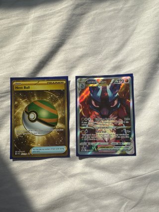 Cartas Pokémon Nest Ball y Lucario VSTAR STAR