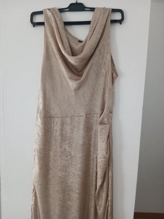 Vestito lungo donna gold