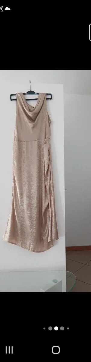 Vestito lungo donna gold