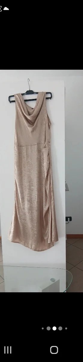 Vestito lungo donna gold