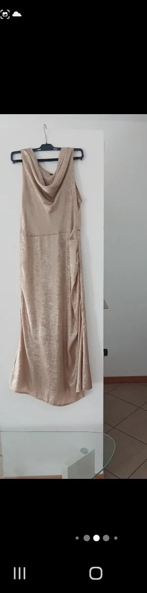 Vestito lungo donna gold