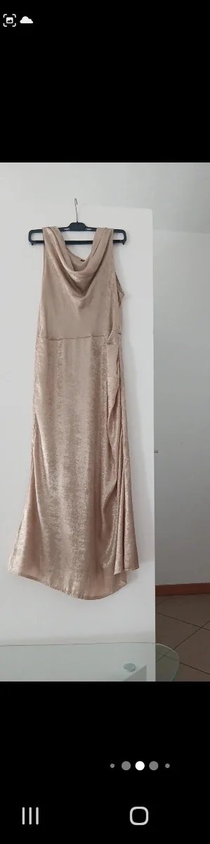 Vestito lungo donna gold