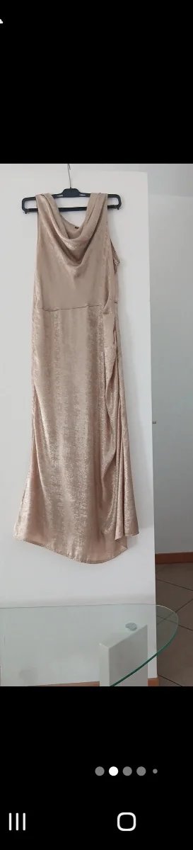 Vestito lungo donna gold