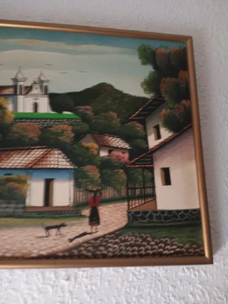 Cuadro Naif Original Santiago Atitlán