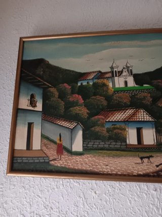 Cuadro Naif Original Santiago Atitlán