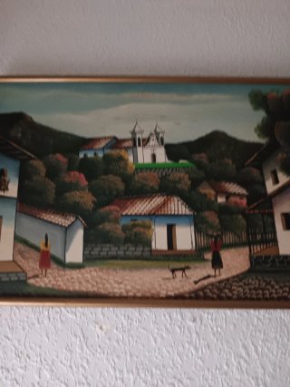 Cuadro Naif Original Santiago Atitlán