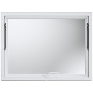 Ventana de Concesión 48"x36", Ventana de Servicio para Camiones de Comida de Aleación de Aluminio con Puerta de Toldillo y Gancho de Arrastre, Ventana de Servicio de Pie hasta 85 Grados para Camio...