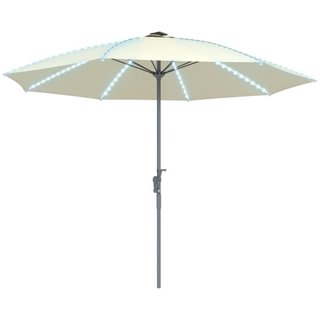 Sombrilla beige con luces LED