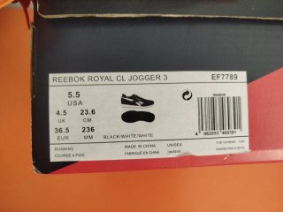 Zapatillas Reebok Royal CL Jogger 3 Negras y Blanc