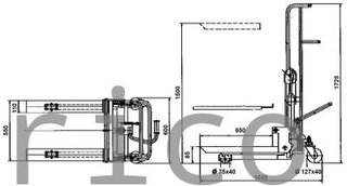 Apilador Manual 400 Kg - 1500 mm - 10562