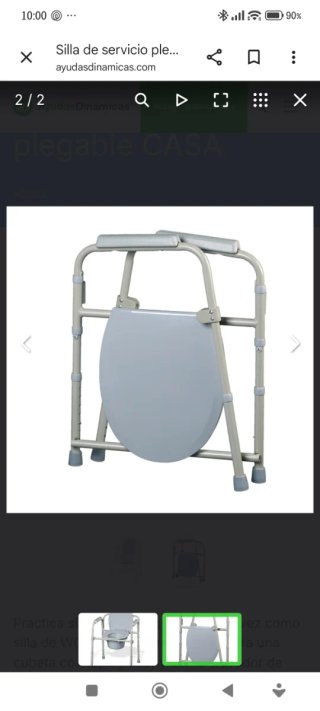 Silla elevable y plegable  WC de Ayudas Dinamicas