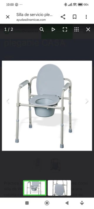 Silla elevable y plegable  WC de Ayudas Dinamicas