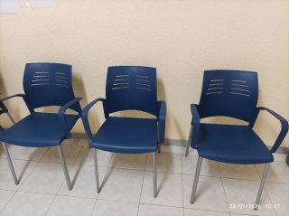 Sillas de oficina azules (pack de 3)