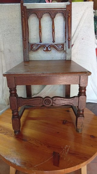 Silla Castellana Antigua Madera