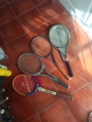 Raquetas antiguas y Funda raquetas tenis Winston