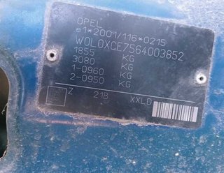 Opel 205961 asiento delantero derecho meriva blue