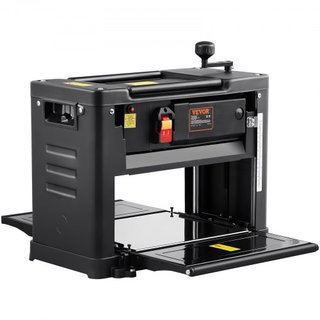 Planificadora de Espesor, Velocidad Única, Mesa de Trabajo de 33 cm de Ancho, Planificadora de Banco de Dos Cuchillas, Motor Potente de 15 Amperios 1800W, Mesa de Alimentación Extendida de 30.5 cm...