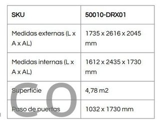 Caseta Metálica Top Titan 173x261x204 cm - Duramax