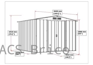 Caseta Metálica Eco Calpe 233x262x191 cm - Duramax