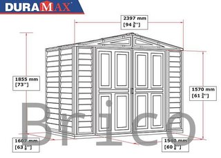 Caseta PVC Duramate III 160x239x185 cm - Duramax