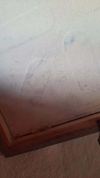 Piastrella dipinta mano con stuzzicadenti  Brasile