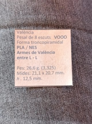 Ponderal 8 escudos Valencia Planes