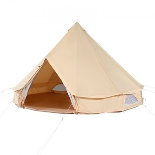 Tienda de Campaña de Lona, Tienda Yurt de 4 Temporadas de 4 m/13.12 ft, Tienda de Lona para Camping con Salida para Estufa, Tienda Transpirable para Hasta 6 Personas, Camping Familiar, Caza, Fiest...