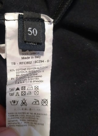Polo Dolce & Gabbana Nero Manica Corta Tg 50